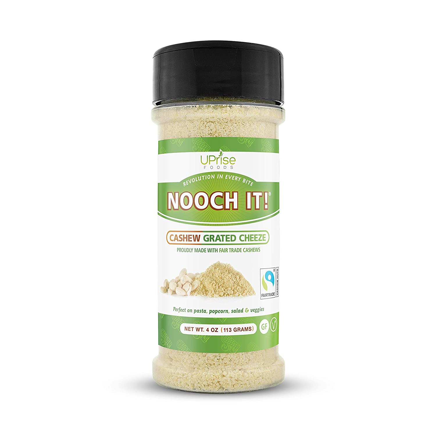 NOOCH IT! Fair Trade Dairy-Free Cashew Grated Cheeze Vegan Parmesan Tasty Cheese Alternative vegetarian recipes